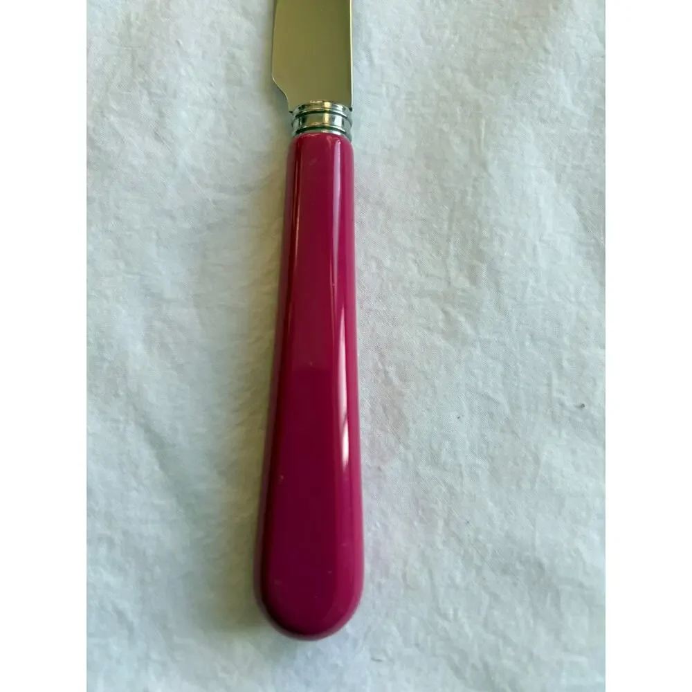NEW Sabre Paris Pop Unis Raspberry Pink Dinner Knife Stainless Steel